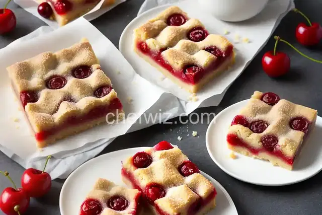 Maraschino Cherry Shortbread Bars