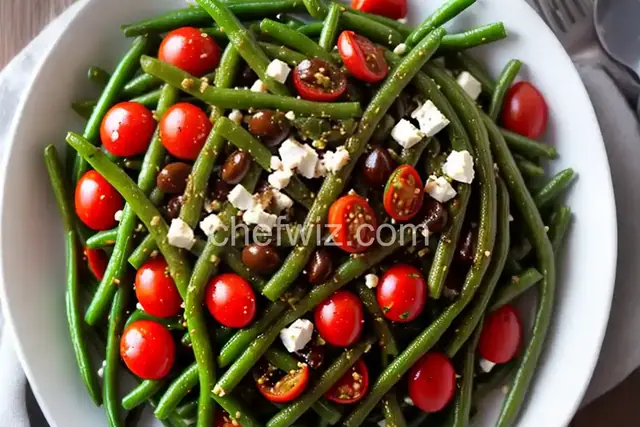Marinated Green Beans with Olives, Tomatoes, and Feta