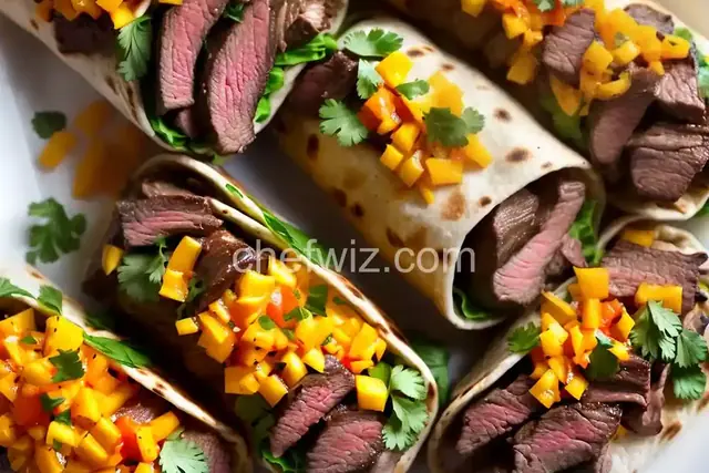 Marinated Skirt Steak Burritos