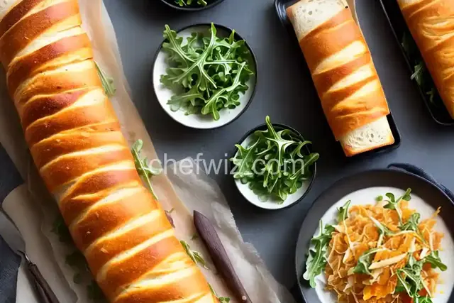 Marmalade Ham, Cheese, and Arugula Baguette