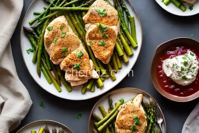 Marsala Cream Chicken with Asparagus