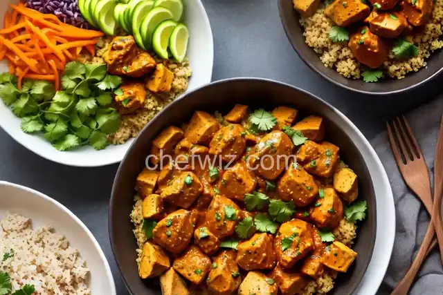 Masala Chicken and Cauliflower Rice Bowl