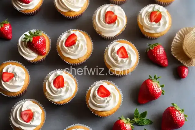 Mascarpone Strawberry Cupcakes