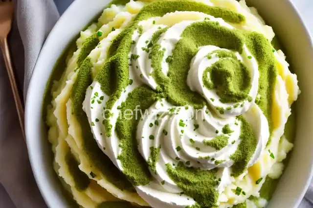 Mashed Potatoes with Pesto and Whipped Cream