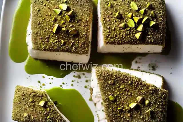 Matcha & Pistachio-Crusted Halibut