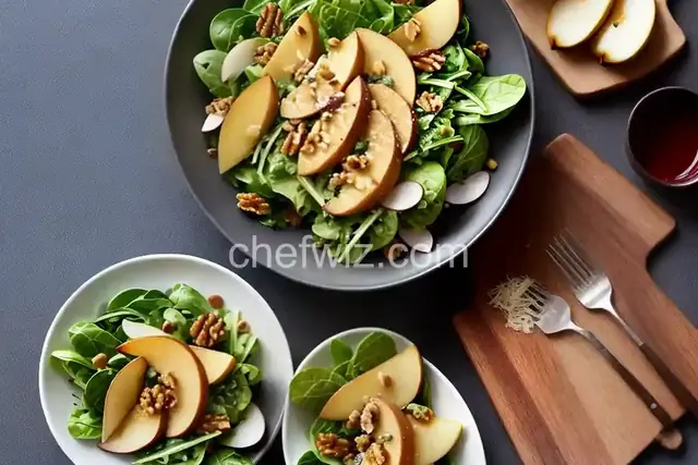 M창che, Parmesan, Pear, and Walnut Salad