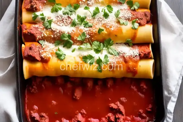 Meat Filled Manicotti