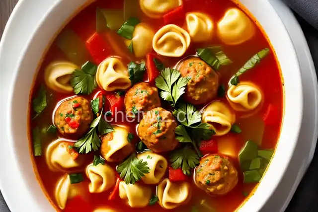 Meatball-Tortellini Soup