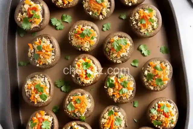 Meatless Stuffed Mushrooms