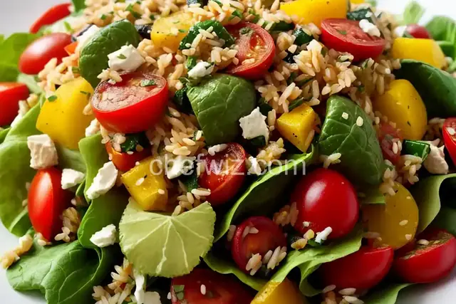 Mediterranean Rice Salad with Vegetables