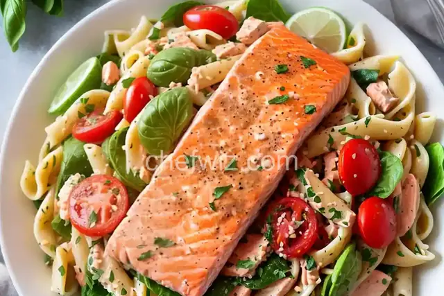 Mediterranean Salmon Pasta Salad