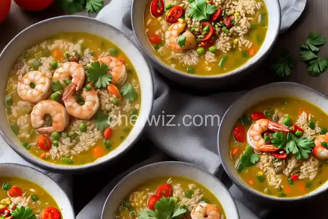 Mediterranean Shrimp & Rice Soup