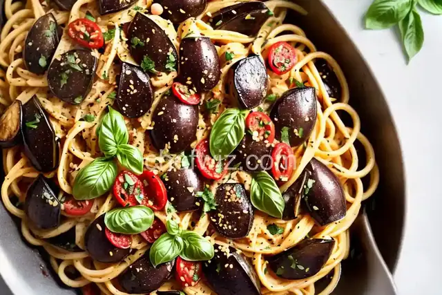 Mediterranean-Style Eggplant Pasta