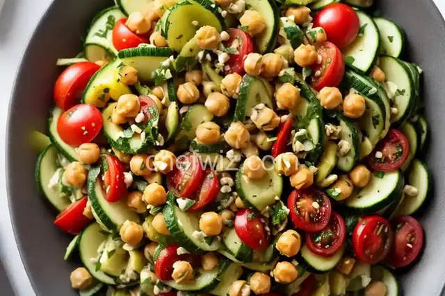 Mediterranean Zucchini and Chickpea Salad