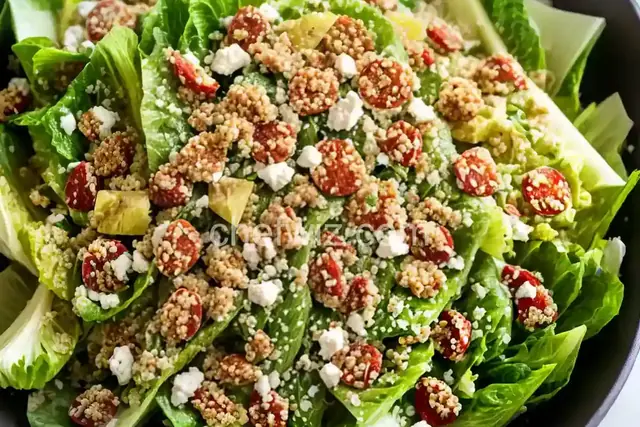 Mega Crunchy Romaine Salad with Quinoa