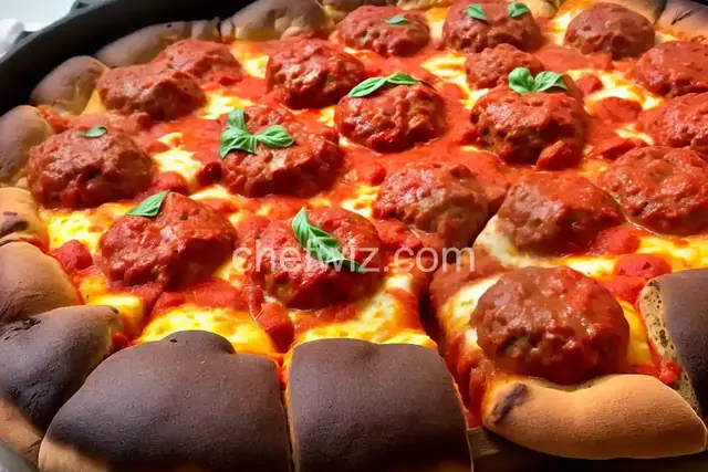 Mega Meatball Pizza