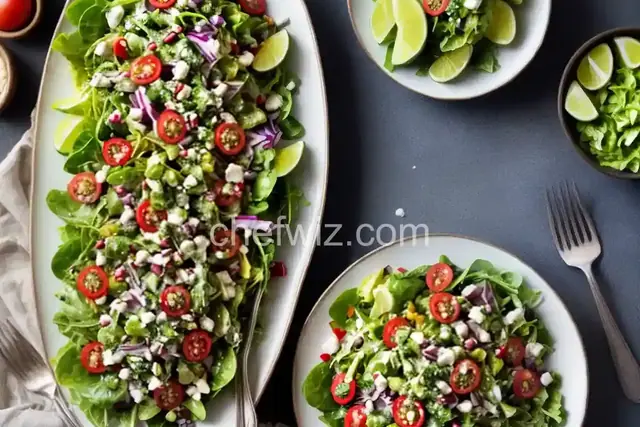 Mexican Green Salad with Jalapeño-Cilantro Dressing