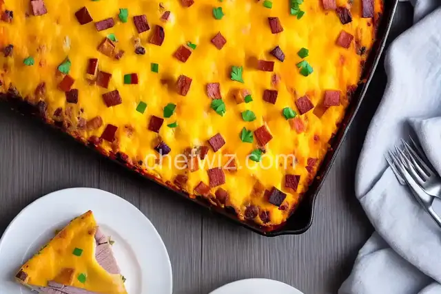 Mexican Ham and Cheese Breakfast Casserole