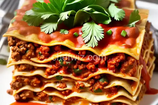 Mexican Lasagna with Cactus