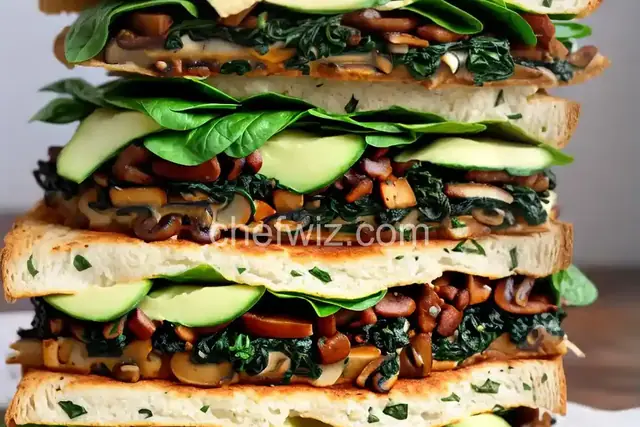 Mexican Mushroom and Spinach Sandwich (Vegan Torta) Recipe