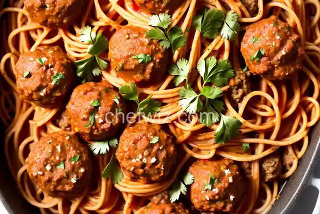 Mexican-Style Spaghetti and Meatballs