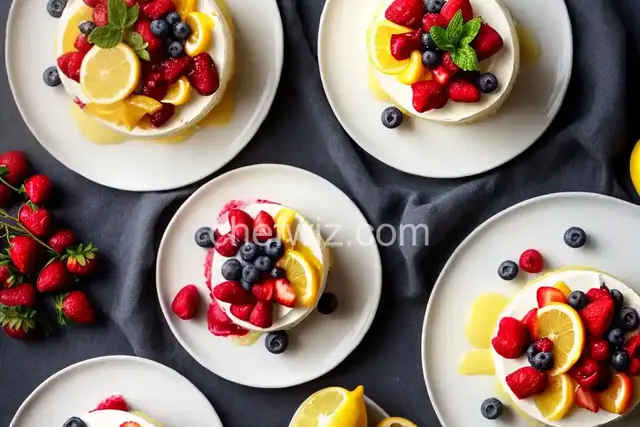 Meyer Lemon Semifreddo with Summer Berries
