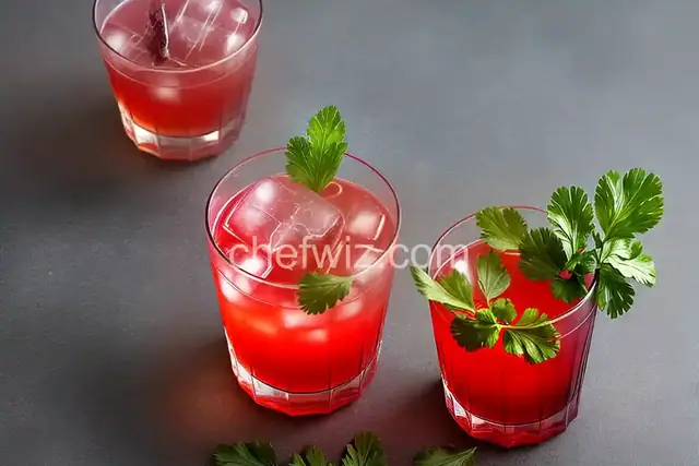 Mezcal Cocktail with Hibiscus and Cilantro