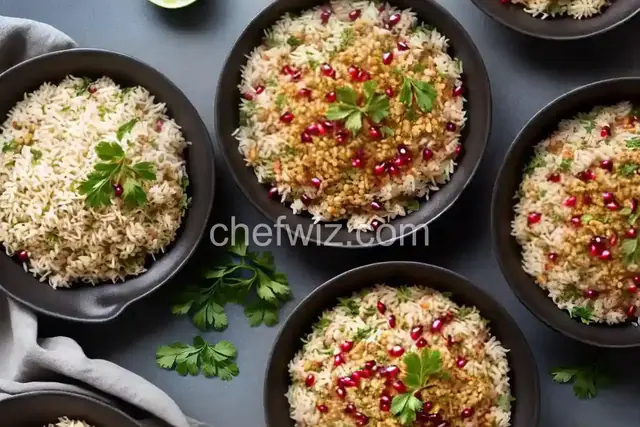 Middle Eastern Rice Pilaf with Pomegranate