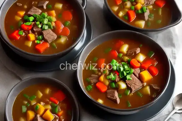Mike's Negative Calorie Vegetable Beef Soup