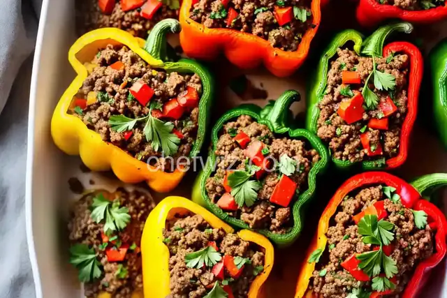 Millet and Beef Stuffed Peppers