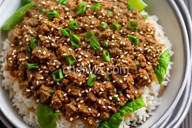 Minced pork rice (lo-bah-png)