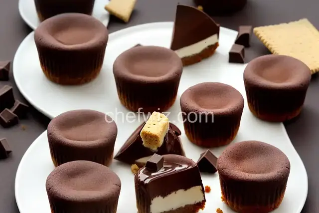 Mini Chocolate Cheesecakes with Graham Cracker Crust