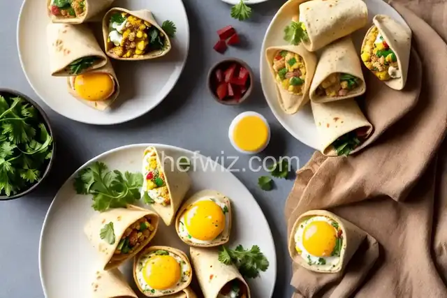 Mini Egg and Cheese Breakfast Burritos