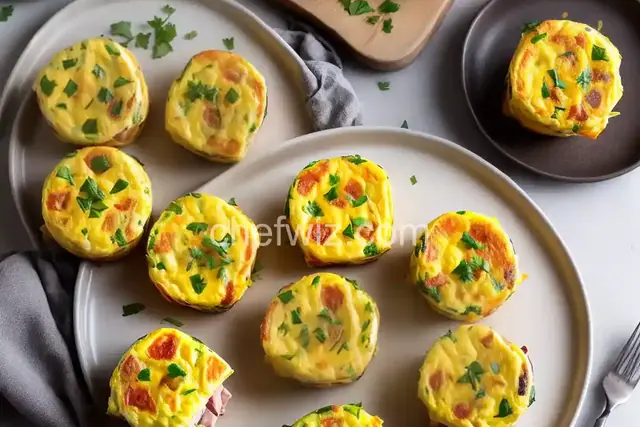 Mini Ham and Swiss Frittatas