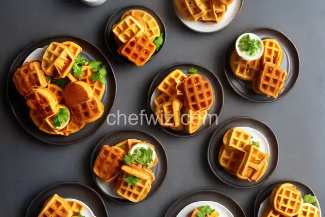 Mini Hot Chicken and Waffle Sliders