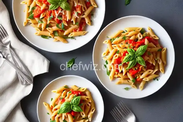 Mini Penne with Sweet Peppers and Parmigiano-Reggiano