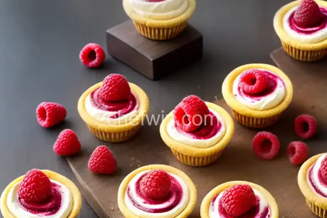 Mini Raspberry Swirl Cheesecakes