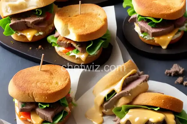Mini Roast Beef and Cheese Sandwiches