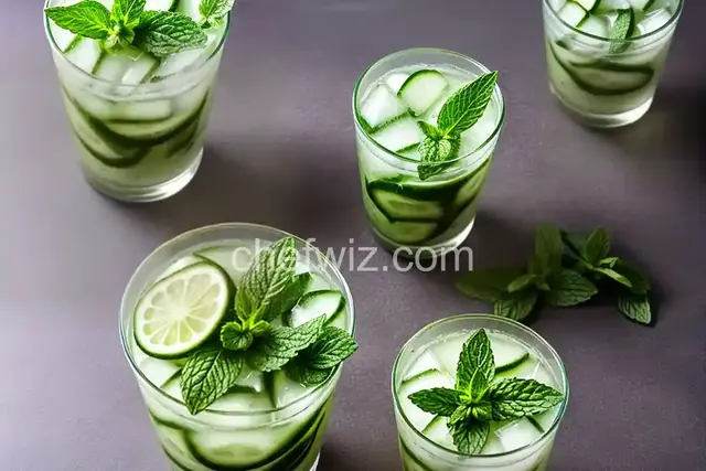 Mint-Cucumber Mojitos