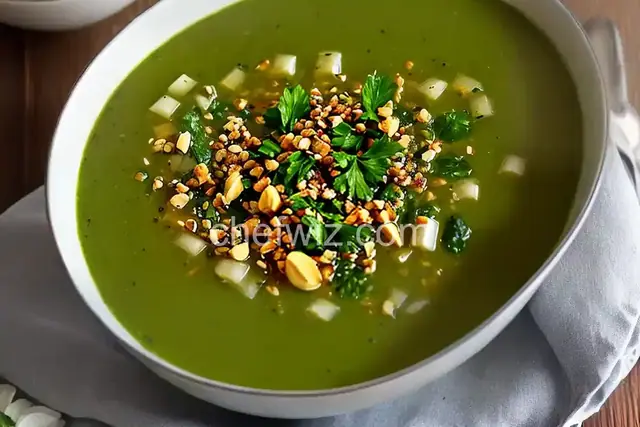 Minty Garlic Scape Soup