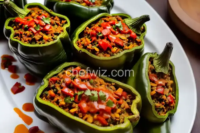 Mirchi Bada (Stuffed Green Chile Peppers)