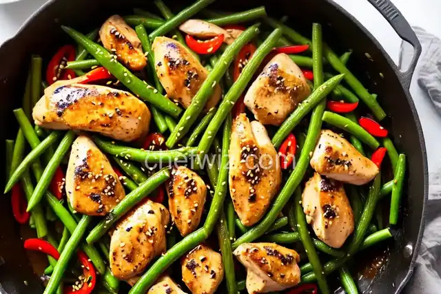 Miso Chicken and Green Bean Stir-Fry