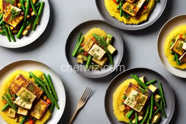 Miso Polenta With Spring Vegetables and Tofu