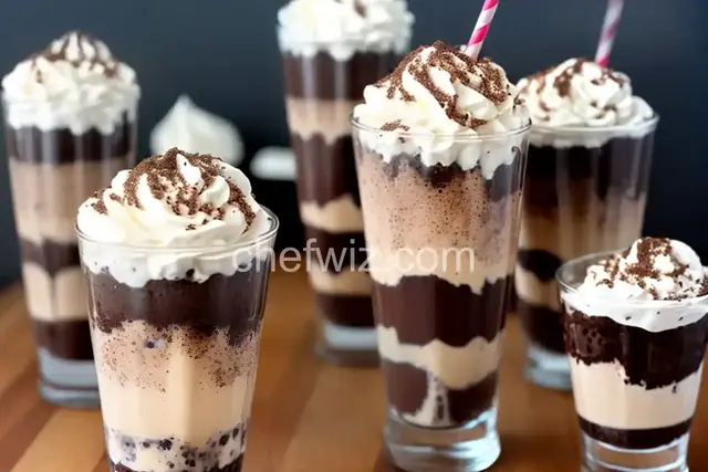Mississippi Mud Pie Spiked Milkshake Shots