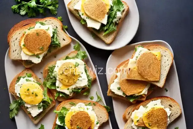 Mizuna, Cheese, and Sausage Sandwich Toast