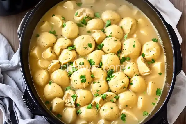 Mom's Chicken and Dumplings (Slow Cooker Version)