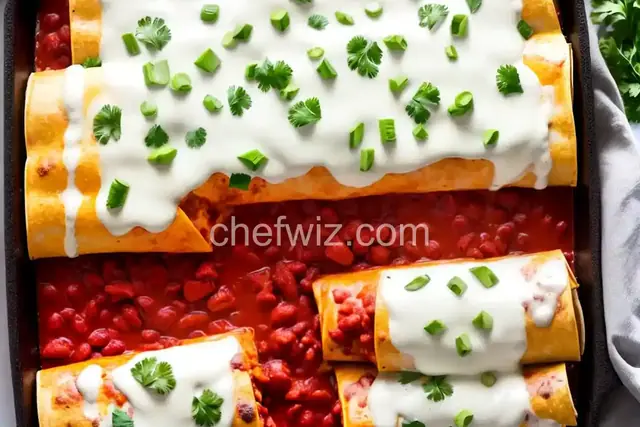 Monster Sour Cream Enchiladas