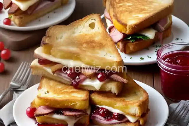 Monte Cristo Sandwich (Fried Ham and Swiss with Red Currant Jelly) Recipe