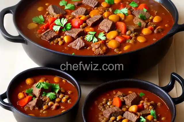 Moroccan Beef and Lentil Stew