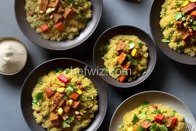 Moroccan Couscous with Rhubarb